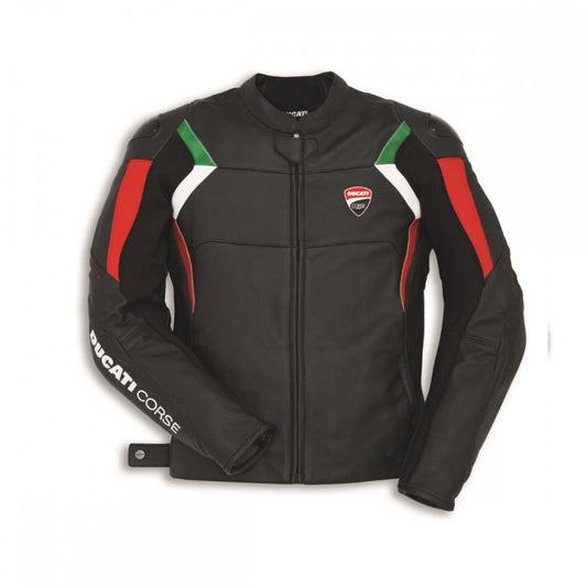 Ducati Corse C3 Dainese Leather Perforated Jacket - Black