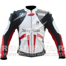 BMW Motorbike Racing Leather Jacket (Red Blood)