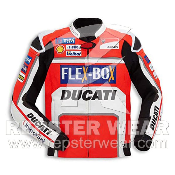 Ducati Corse Replica Team 18 Motorbike Leather Jacket