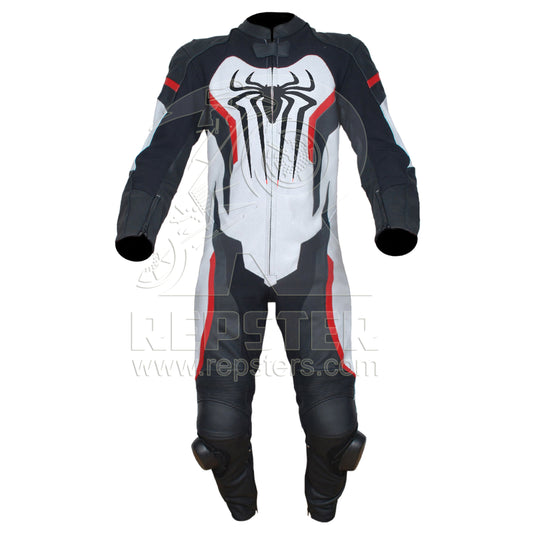 Spiderman Motorbike Racing Leather Suit