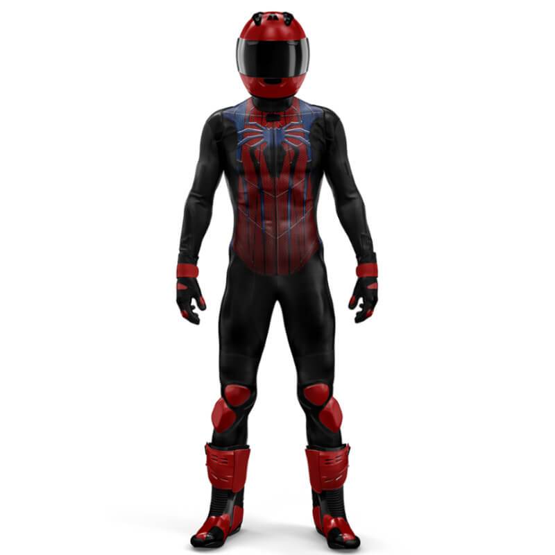 Spiderman Premium Motorbike Racing Leather Suit - Super Heroes Leather Suit