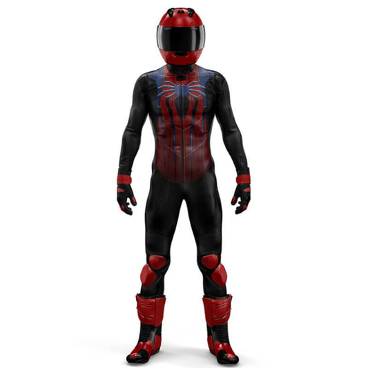 Spiderman Premium Motorbike Racing Leather Suit - Super Heroes Leather Suit