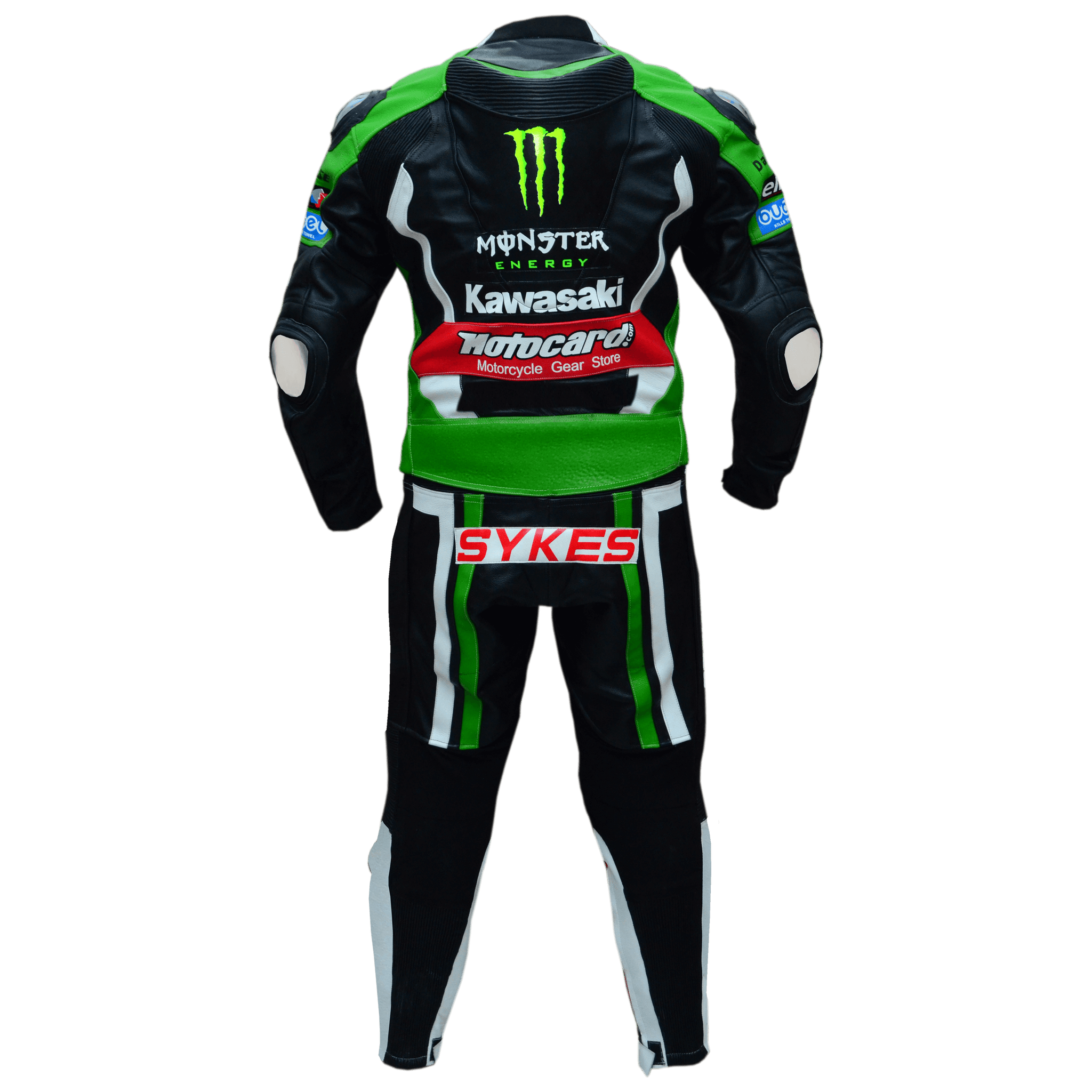 Tom Sykes Kawasaki Ninja Motorbike Racing Leather Suit- Two Piece - Repsters