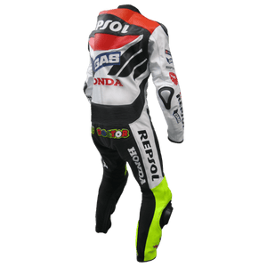 Valentino Rossi Honda Repsol VR46 Motorbike Racing Leather Suit - Repsters